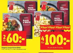 ICA Kvantum Findus Dagens enportionsrätter erbjuda