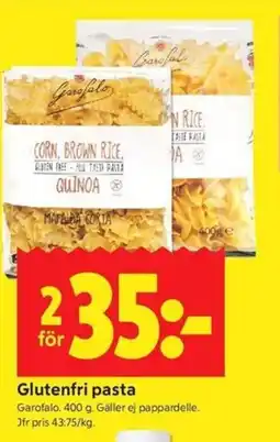 ICA Kvantum Garofalo Glutenfri pasta erbjuda