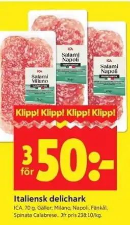 ICA Kvantum ICA Italiensk delichark erbjuda