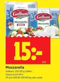 ICA Kvantum Galbani Mozzarella erbjuda