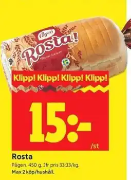 ICA Kvantum Pågen Rosta erbjuda