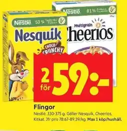 ICA Kvantum Nestle Flingor erbjuda