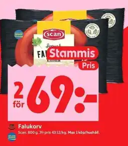 ICA Kvantum Scan Falukorv erbjuda