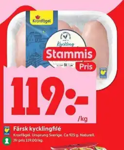 ICA Kvantum Kronfågel Färsk kycklingfilé erbjuda