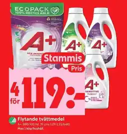 ICA Kvantum A+ Flytande tvättmedel erbjuda
