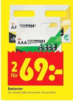 ICA Kvantum ICA Batterier erbjuda