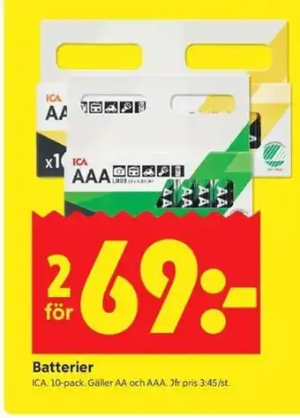ICA Kvantum ICA Batterier erbjuda