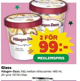 Coop Häagen-Dazs Glass erbjuda