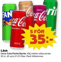 Coop Coca-Cola/Fanta/Sprite Läsk erbjuda