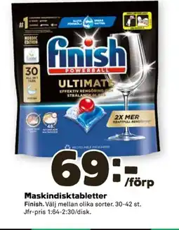 Coop Finish Maskindisktabletter erbjuda