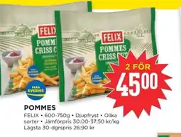 Willys FELIX Pommes erbjuda