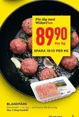 Willys Blandfärs erbjuda