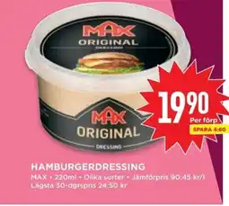 Willys MAX Hamburgerdressing erbjuda