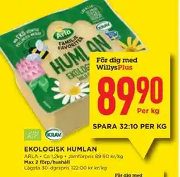 Willys ARLA Ekologisk humlan erbjuda