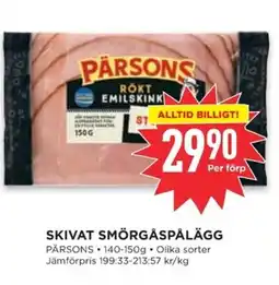 Willys PÄRSONS Skivat smörgåspålägg erbjuda