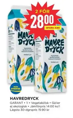 Willys GARANT Havredryck erbjuda