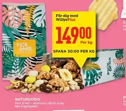 Willys PICK & MIX Naturgodis erbjuda