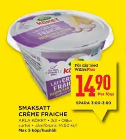 Willys ARLA Smaksatt crème fraiche erbjuda