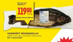 Willys Varmrökt regnbågslax erbjuda