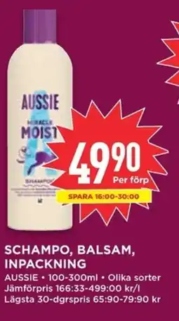 Willys AUSSIE Schampo, balsam, inpackning erbjuda