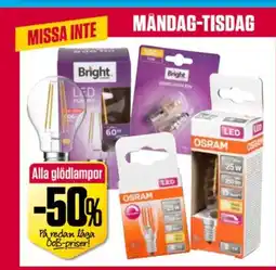 ÖoB Alla glödlampor erbjuda