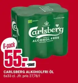 ÖoB Carlsberg Alkoholfri öl erbjuda
