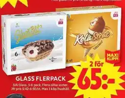 ICA Maxi SIA Glass flerpack erbjuda