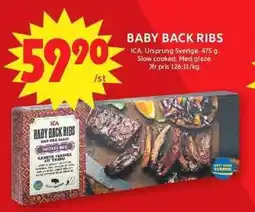 ICA Maxi ICA Baby back ribs erbjuda