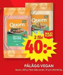 ICA Maxi Quorn Pålägg vegan erbjuda