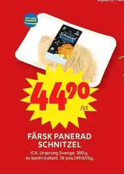 ICA Maxi ICA Färsk panerad schnitzel erbjuda