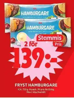 ICA Maxi ICA Fryst hamburgare erbjuda