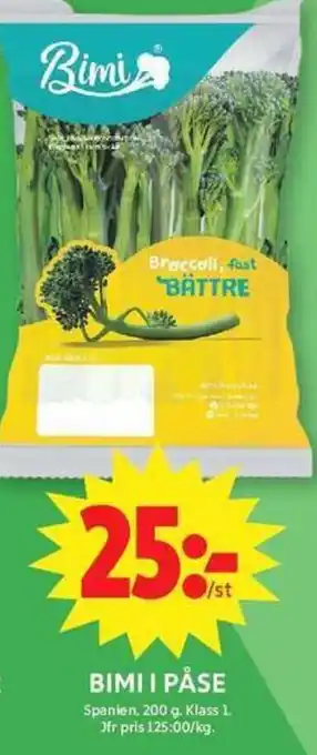 ICA Maxi Bimi i påse erbjuda