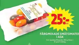 ICA Maxi ICA Färgmixade småtomater i ask erbjuda