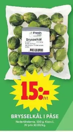 ICA Maxi Brysselkål i påse erbjuda