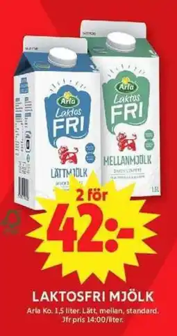 ICA Maxi Arla Laktosfri mjölk erbjuda