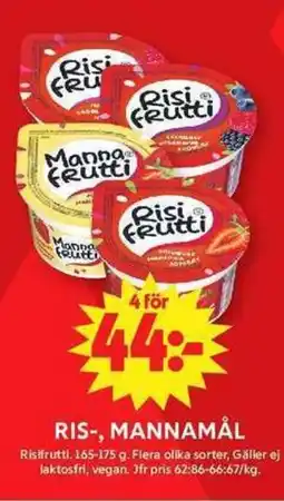 ICA Maxi Risifrutti Ris-, mannamål erbjuda