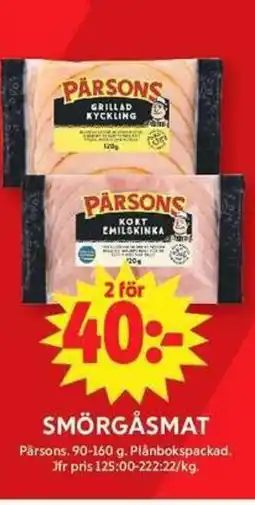 ICA Maxi Pärsons Smörgåsmat erbjuda