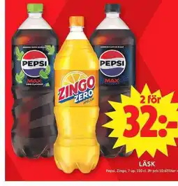 ICA Maxi Pepsi, Zingo, 7-up Läsk erbjuda