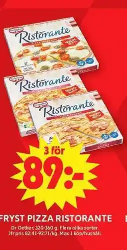 ICA Maxi Dr Oetker Fryst pizza ristorante erbjuda