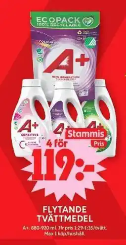 ICA Maxi A+ Flytande tvättmedel erbjuda