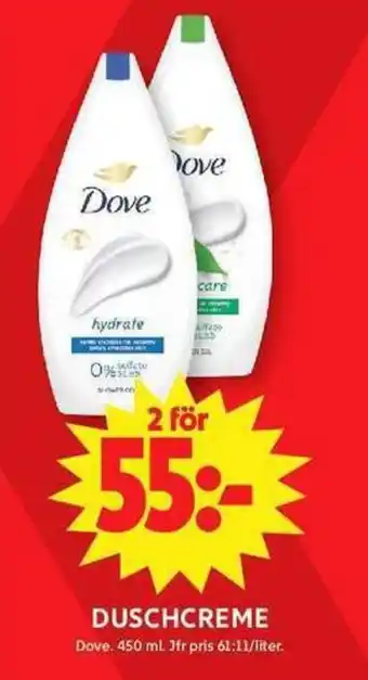ICA Maxi Dove Duschcreme erbjuda