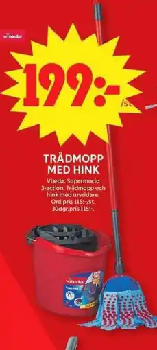 ICA Maxi Vileda Trådmopp med hink erbjuda