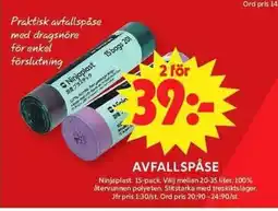 ICA Maxi Ninjaplast Avfallspåse erbjuda