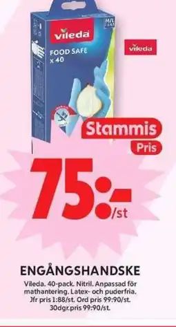 ICA Maxi Vileda Engångshandske erbjuda