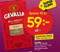 DollarStore GEVALIA Kaffe erbjuda