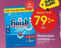 DollarStore Finish Maskindisk- tabletter erbjuda
