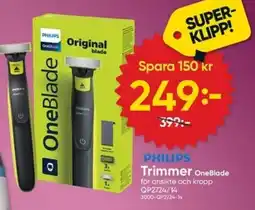 DollarStore PHILIPS Trimmer OneBlade erbjuda