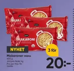 DollarStore PRIIMA Makaroner erbjuda