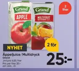 DollarStore Grand Äppeljuice/Multidryck erbjuda