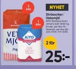 DollarStore Strösocker/ Vetemjöl erbjuda